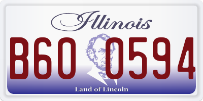 IL license plate B600594