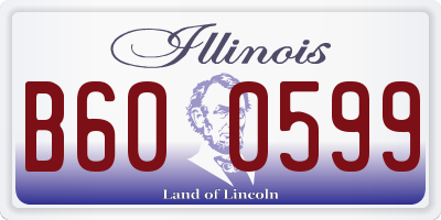 IL license plate B600599