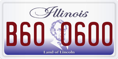 IL license plate B600600
