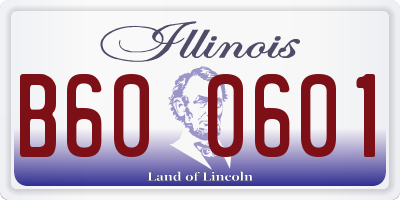 IL license plate B600601