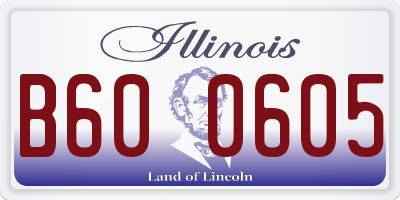 IL license plate B600605