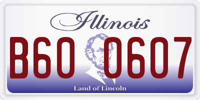 IL license plate B600607