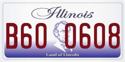 IL license plate B600608