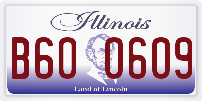 IL license plate B600609