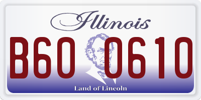 IL license plate B600610