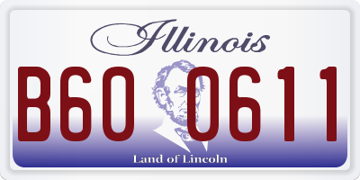 IL license plate B600611