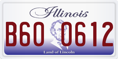 IL license plate B600612