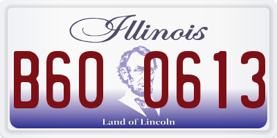 IL license plate B600613