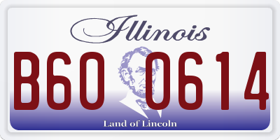 IL license plate B600614
