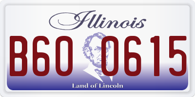 IL license plate B600615