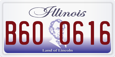 IL license plate B600616