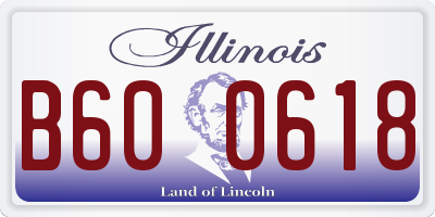 IL license plate B600618
