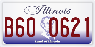 IL license plate B600621