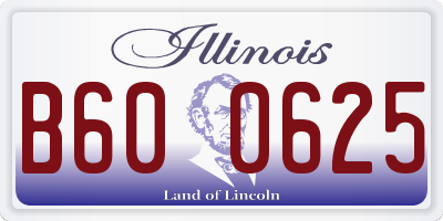 IL license plate B600625