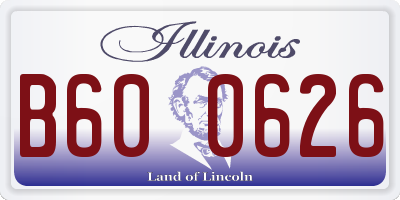 IL license plate B600626
