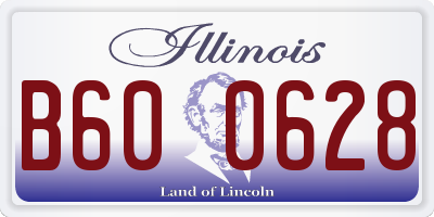 IL license plate B600628
