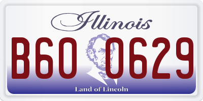 IL license plate B600629