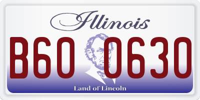 IL license plate B600630