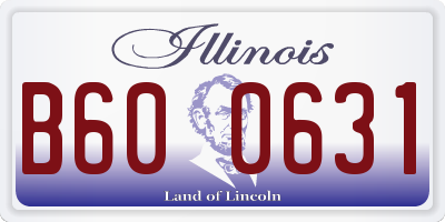 IL license plate B600631
