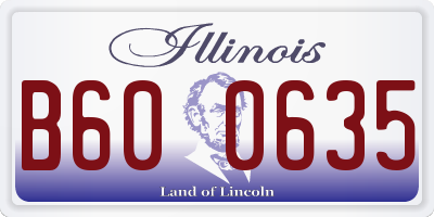 IL license plate B600635