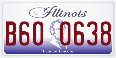 IL license plate B600638