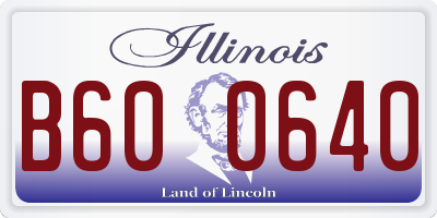 IL license plate B600640