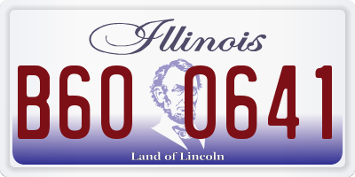 IL license plate B600641