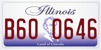 IL license plate B600646