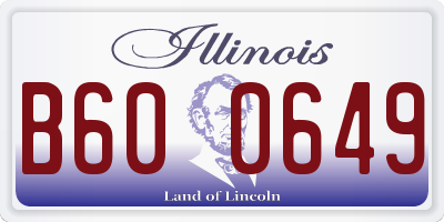 IL license plate B600649