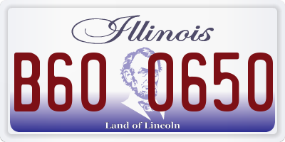 IL license plate B600650