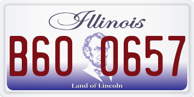 IL license plate B600657