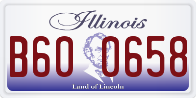 IL license plate B600658