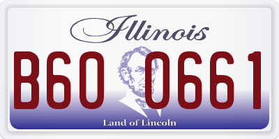 IL license plate B600661