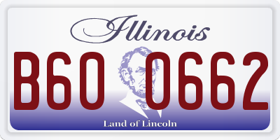 IL license plate B600662