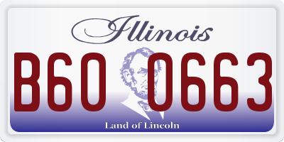 IL license plate B600663