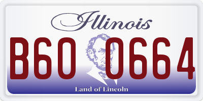 IL license plate B600664