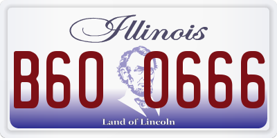 IL license plate B600666
