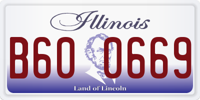 IL license plate B600669