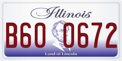 IL license plate B600672