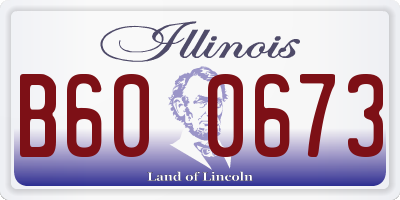 IL license plate B600673
