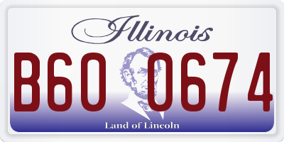 IL license plate B600674