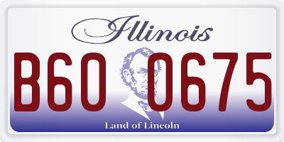 IL license plate B600675