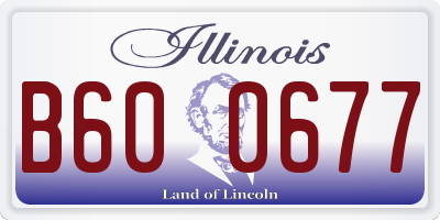IL license plate B600677
