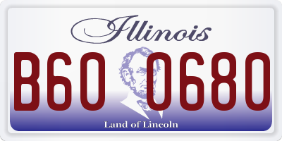 IL license plate B600680