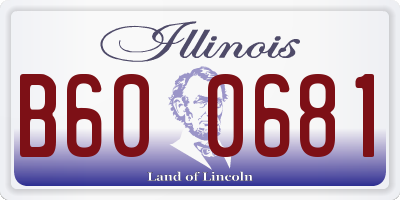 IL license plate B600681