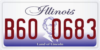 IL license plate B600683