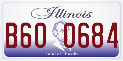 IL license plate B600684