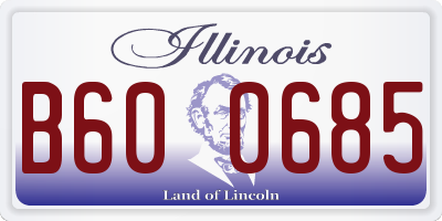 IL license plate B600685