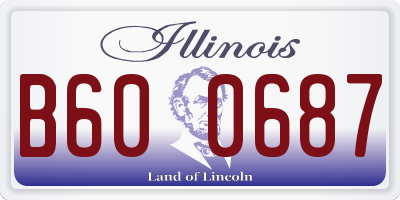 IL license plate B600687