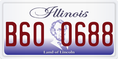 IL license plate B600688
